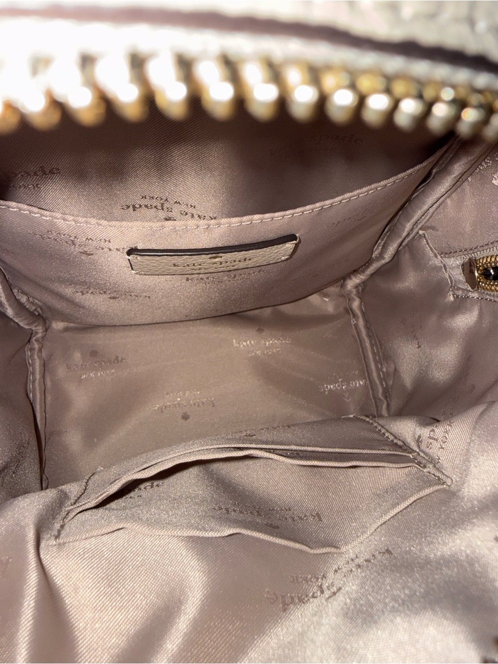 kate spade Pebbled Leather Mini Backpack — Light Cream - Picture 7 of 9